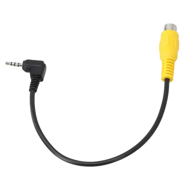 R CA To 2.5mm AV Converter Cable Car Rear View Reverse Parking Camera Car Navigation Video Cable GPS Camera Conversion Cable 3
