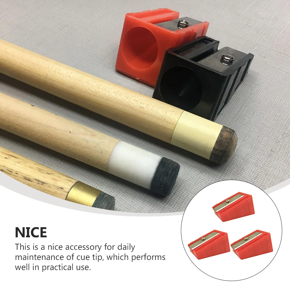 3 Pcs Plastic Shaper Repair Tool For Tip Trimmer Sharpeners Billiards Snooker Stick Accessories Lightweight Portable With
