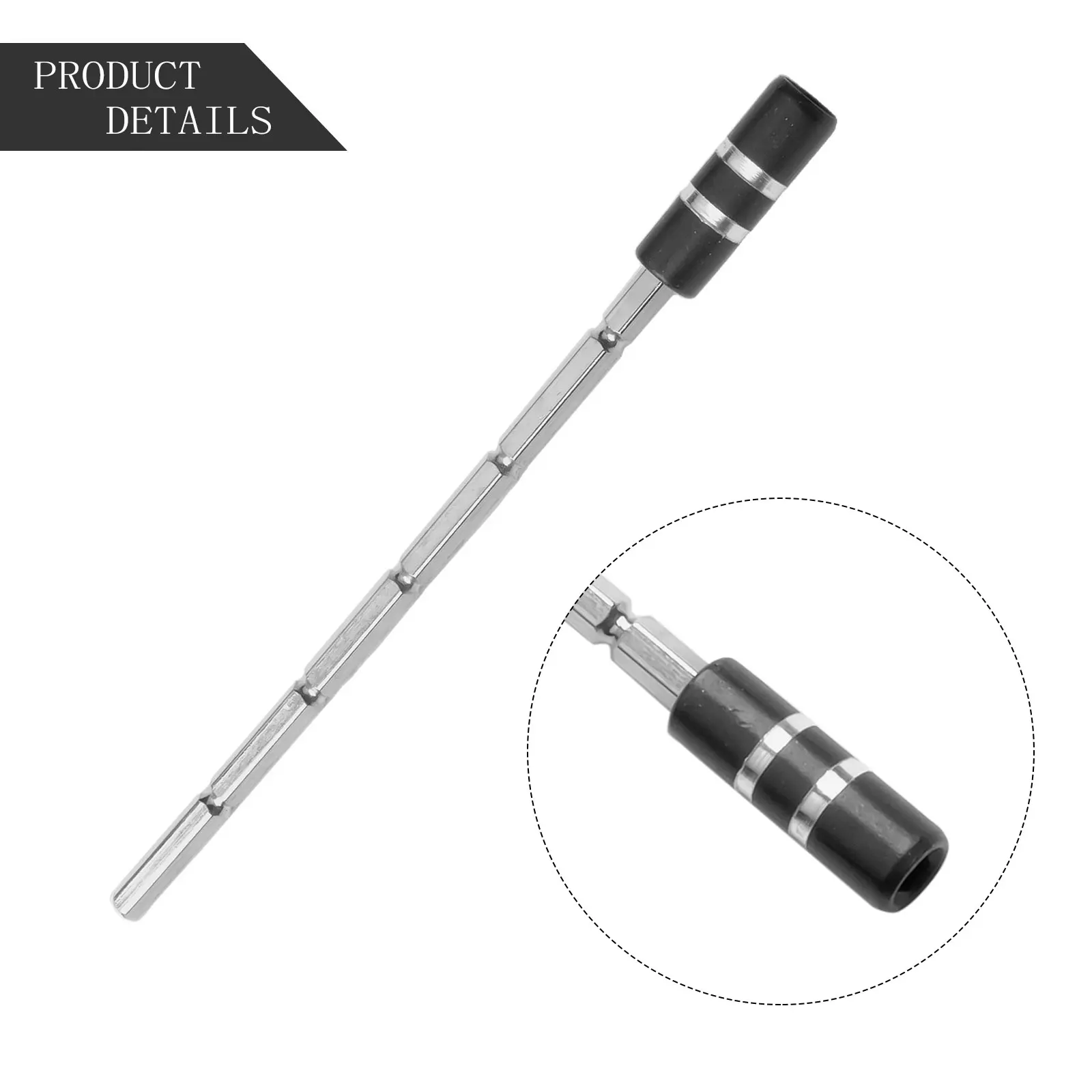 113mm Magnetische Metall Welle Verlängerung Bar Stange 4mm Hex Schaft Buchse Adapter Für 1/8 "Schraubendreher-bits Halter hand Werkzeuge – Detail 2