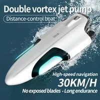 New S2 RC high-speed speedboat model dual motor lighting competition remote control boat adult boy toy gift 2