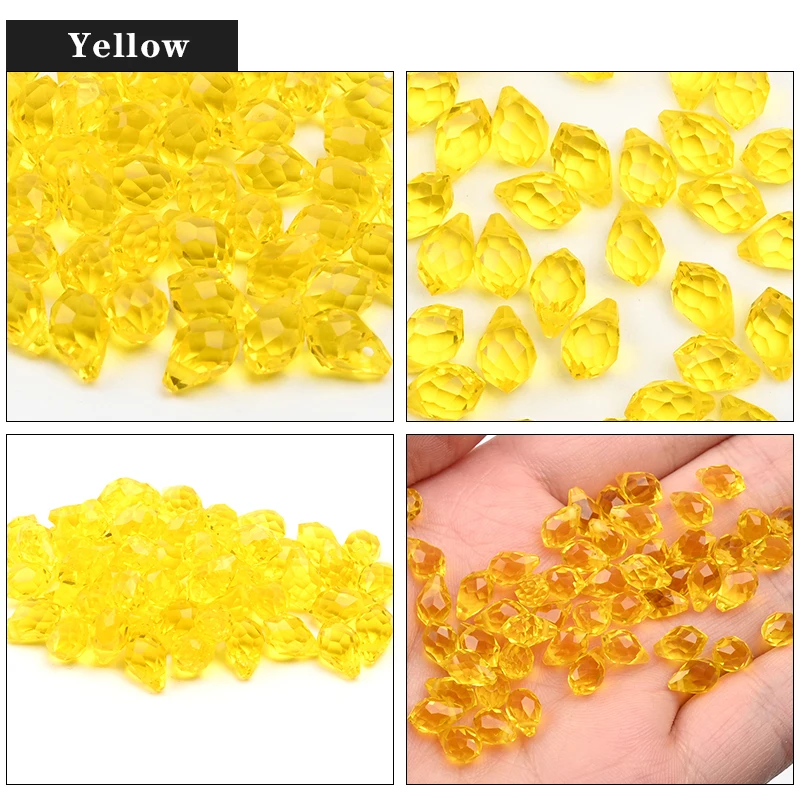 50 stücke Kristall Teardrop Perlen Kronleuchter Anhänger Waterdrop Form Faceted Perlen für Schmuck Machen DIY Ohrring Halskette Armbänder – Detail 21