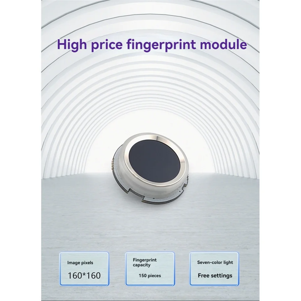 Y06A R502S Fingerprint Module Capacitive Fingerprint Module Sensor Scanner Fingerprint Recognition Module with RGB Light