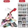 35 Pockets Over The Door Rack Large Mesh Pockets Hanging Shoe Organizer for Closet Hanging Shoe Rack Holder Hanger Storage Bag 3