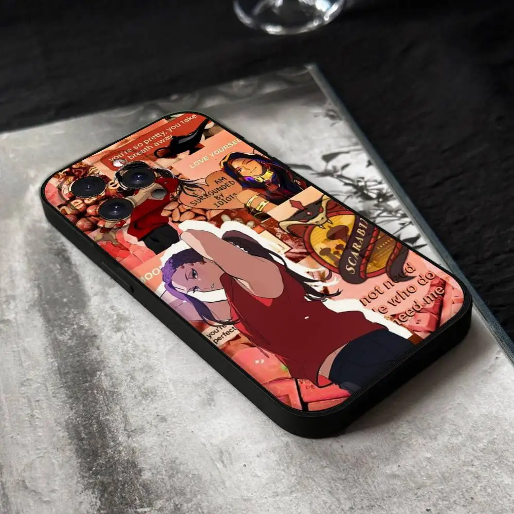 Twisted Wonderland Ace Anime Black Silicone Soft Phone Case