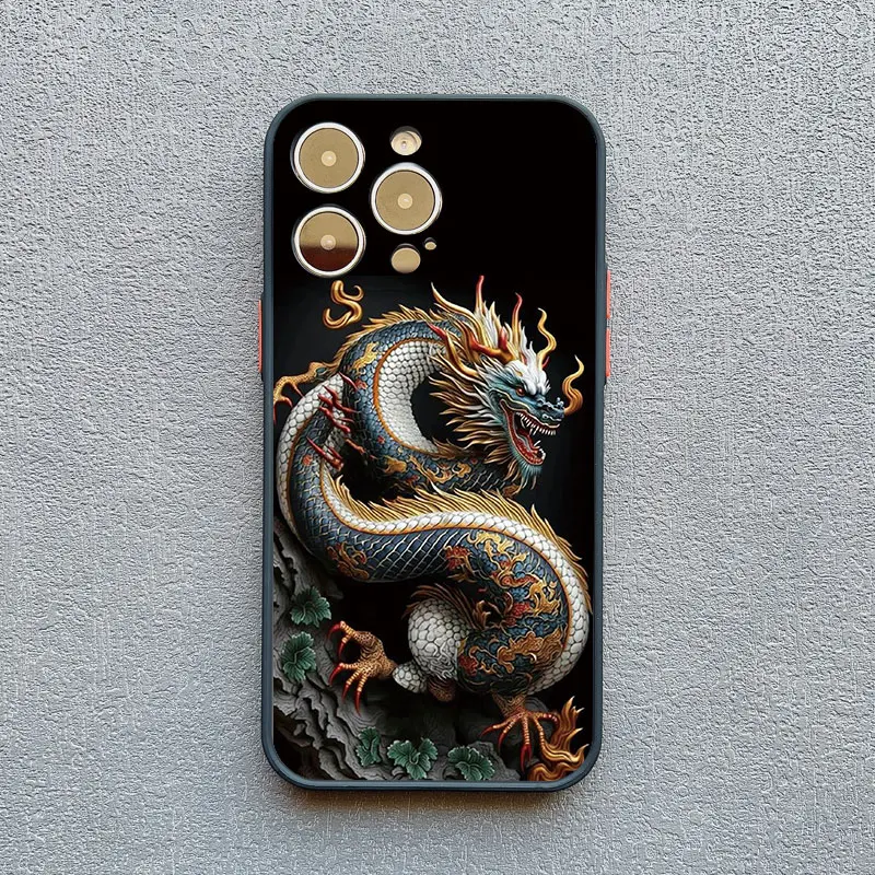 Vintage Dragon Totem Shockproof Phone Case