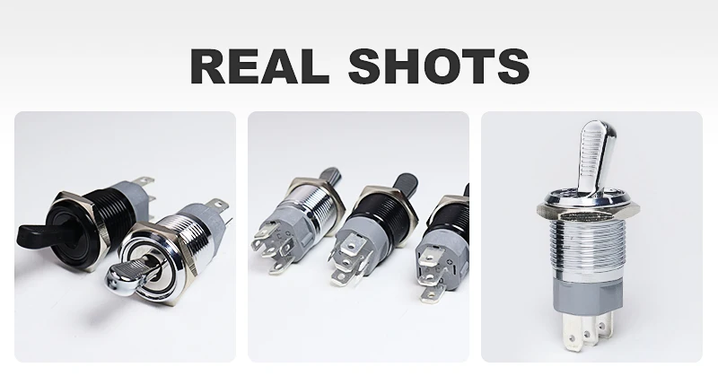 Description Picture 5 of item16MM Metal Toggle Switch Waterproof LED Light Self-locking 2 Position On Off Micro Button Switch 1NO1NC 15A 12V 220V 3pin/5pin