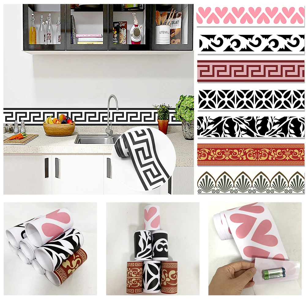 Long Strip Wall Stickers Floor Kitchen Bathroom Living Room Skirting Line Wall Decor Waterproof Peel & Stick Wallpaper 10X240cm wall stickers self adhesive stickers self adhesive wallpaper adhesive wallpaper