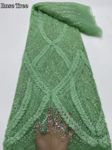 Африканская кружевная ткань высокого качества, роскошная фототкань, кружевная ткань с кристаллами и блестками для свадебной церемонии