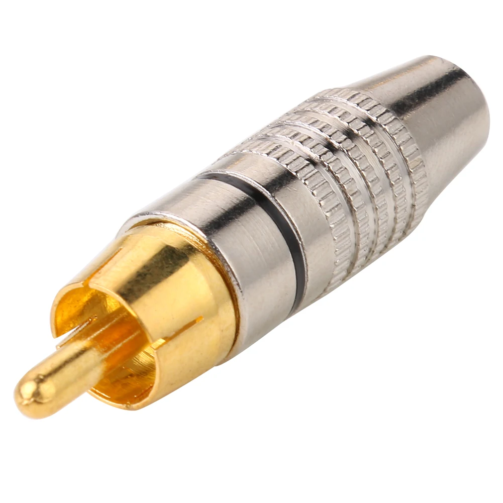 10pcs 5pair RCA Plug Connector Audio Plug DIY RCA Speaker Plug