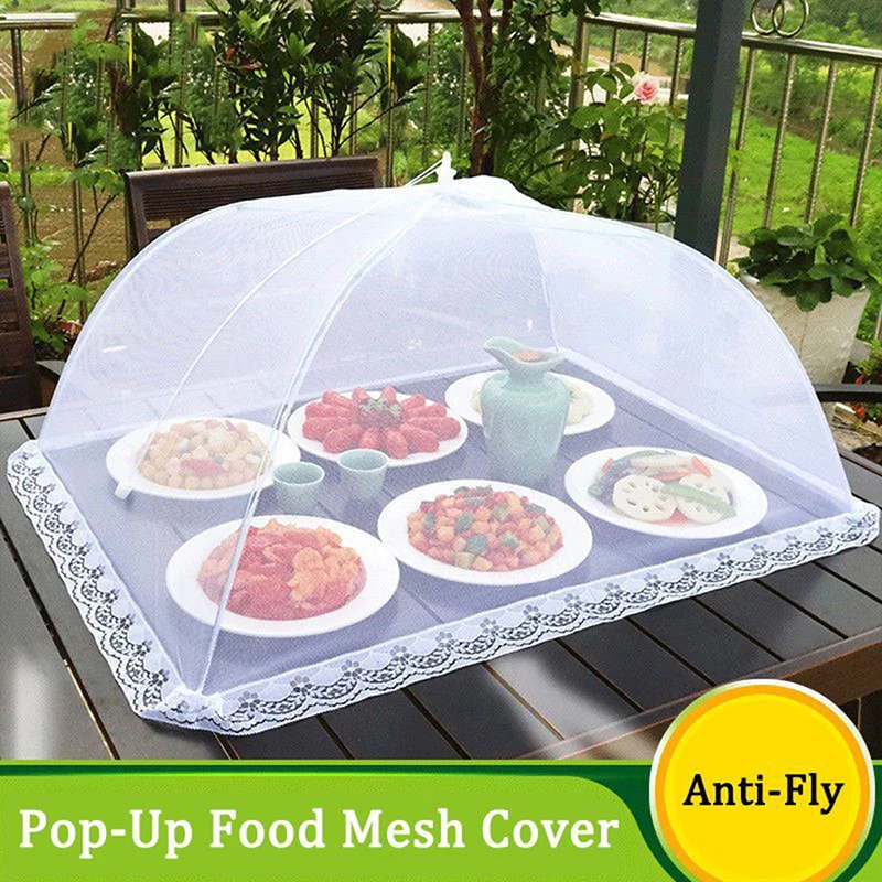 

Food Covers Mesh Foldable Kitchen Anti Fly Mosquito Tent Dome Net Umbrella Picnic Protect Dish Cover Kitchen Accessories