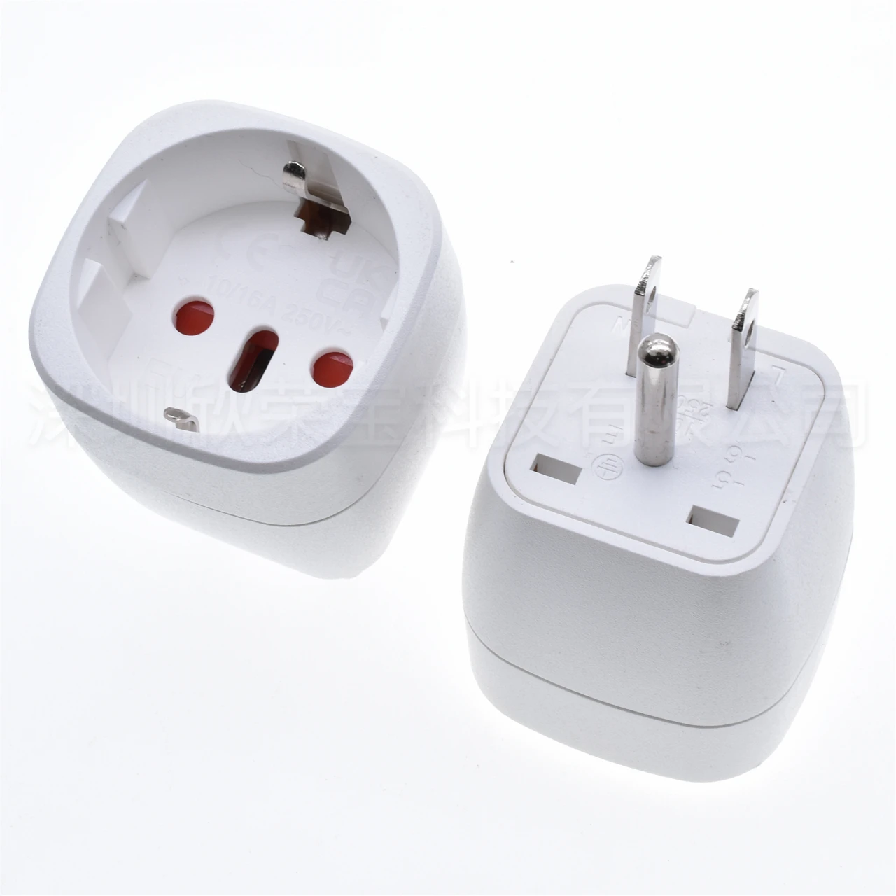 Universal EU to US Power Plug Adapter - Travel-Friendly Converter, Type-E to Type-A