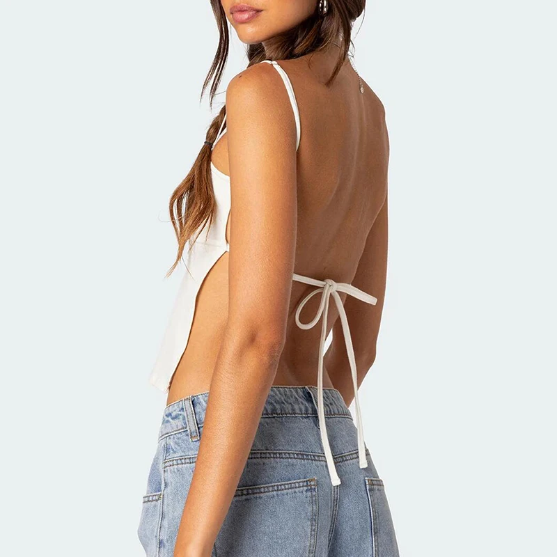 spring/summer new Spice Girl small vest solid color sexy halter neck with chest halter top