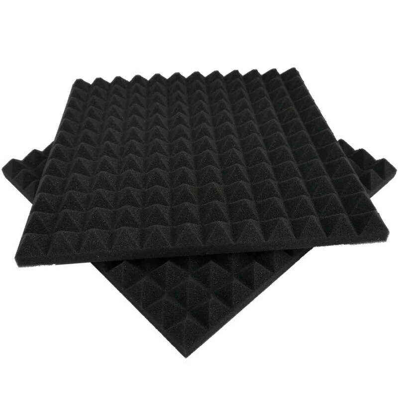 12 Pack Pyramid Shape Soundproof Foam Sound Proof Padding Treatment Panel For Echo Bass Insulation
