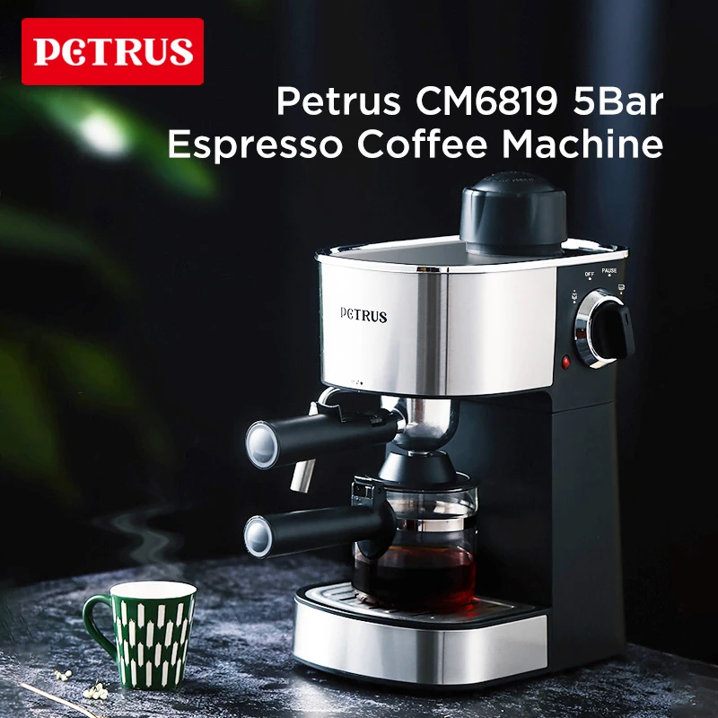 Petrus Coffee Maker Espresso Coffee Machine With Fancy Milk Function For Beginner