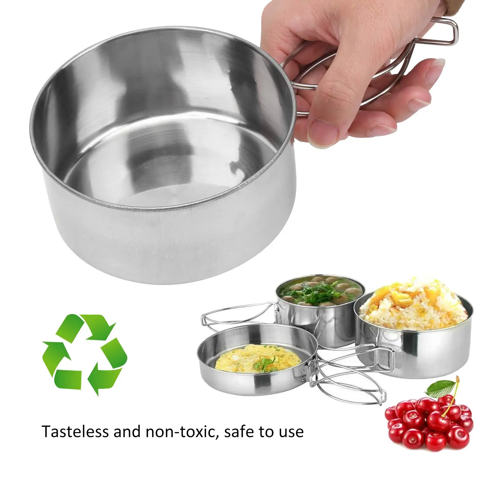 Outdoor Portable Cookware kit Lightweight and Foldable Suitable for Outdoor Travel Nature Hiking Fishing Picnicking Household
