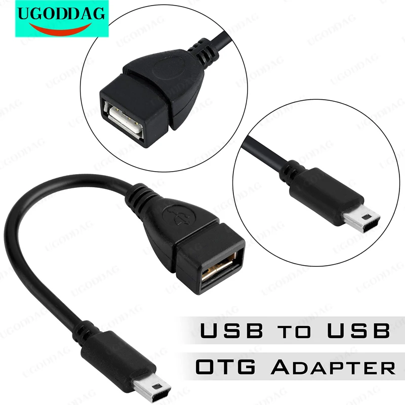 Mini USB OTG Cable USB A Female to Mini 5P USB B Male Conversion ...