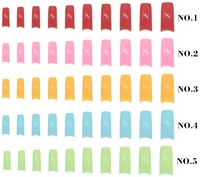 Kimcci-Faux ongles français en acrylique N64.Art, accessoire de manucure, maquillage, beau, noir, rose, 500 pièces 2