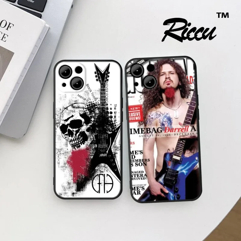 Pantera Dimebag Darrell Rock Custodia Per Telefono Per Iphone 14 13 11 12 Pro 8 7 Plus X 13 Pro Max Xr Xs Mini Cover Nere