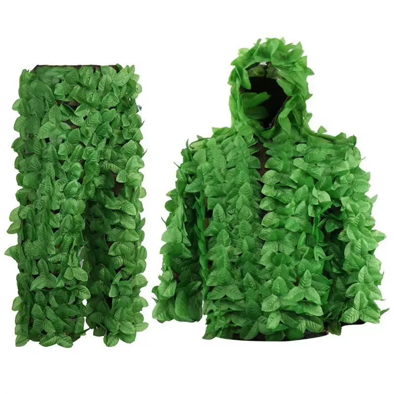 3D Bionic Hunting Ghillie Suits Leaf Camouflage Sniper Hidden Hunting Clothes Airsoft Tactical Equipment Bird Watching Clothing