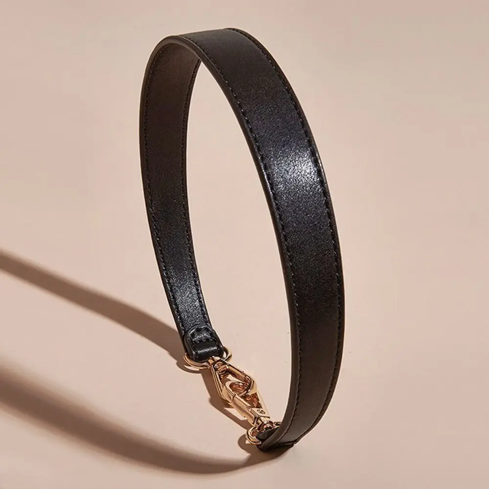 10 Colors PU Leather Bag Strap Handbags Handles For Handbag Short Bag Strap Purse Strap Golden Buckle Replacement Bag Belt Band