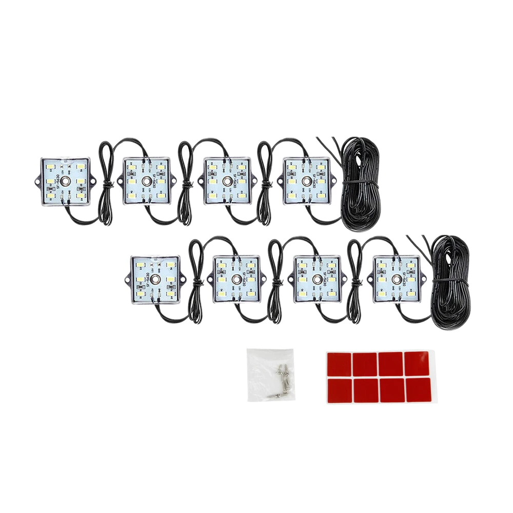 

8 шт. 6000K фотовспышка для грузовика, комплект освещения для кровати, 48 светодиодов SMD, фотовспышка для грузовика на колесах для Toyota/Tundra/Chevy