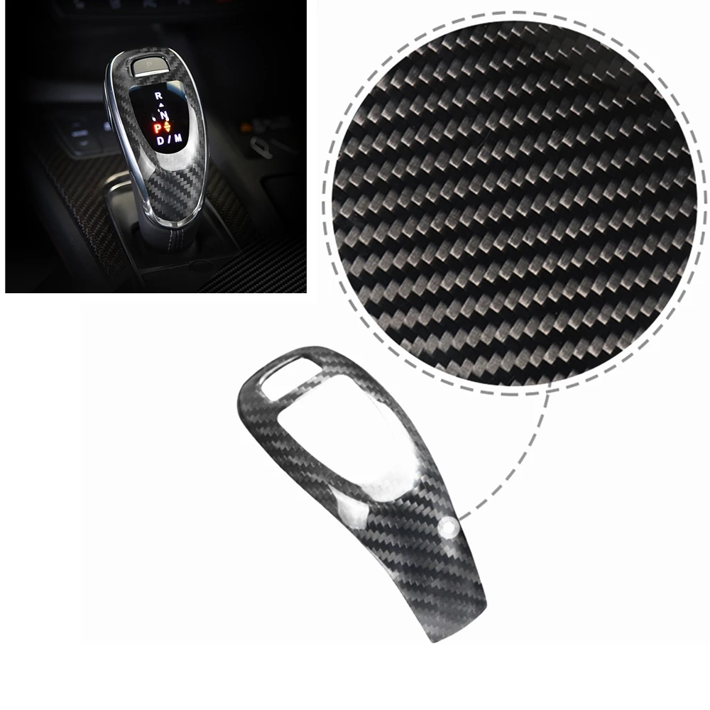 

For Cadillac CT5 2020-2022 Car Carbon Fiber Gear Shift Knob Head Cover Trim Shifter Pull Handle Knob Pad Cap Shell Decoration