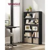 Bookshelf, 31.5 Inches Wide, 5-Tier Open Bookcase with Adjustable Storage Shelves, Floor Standing Unit, Ebony Black Bookshelf 2
