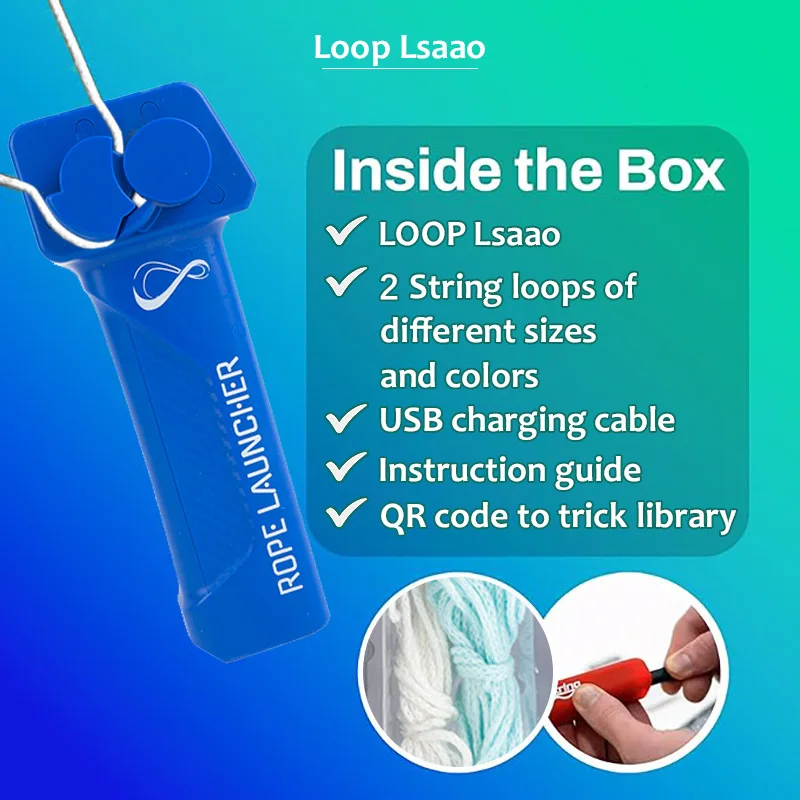 String Launcher Toy Glow-in-the-dark Rope Launcher Handheld Can Adjust The Speed of The Rope Propulsion Novelty Stress Relieving Toys