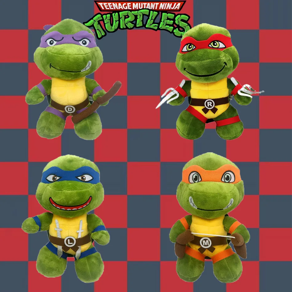 Muñecos de peluche de tortugas Ninja de 25cm, juego de Anime TMNT Leo Raph  Mike Don, decoración de animales de peluche, juguetes - AliExpress, image size:950x950