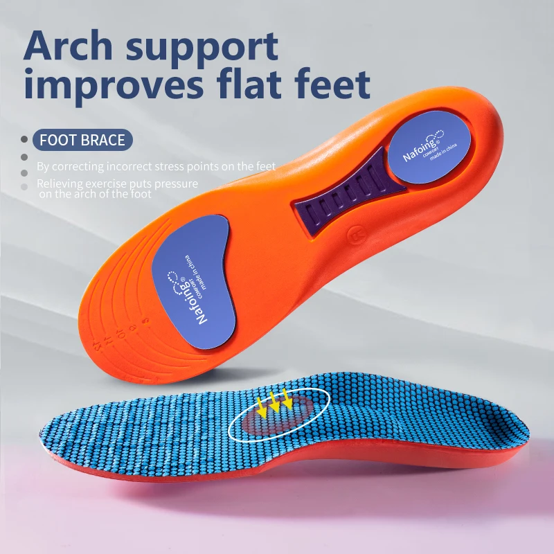 Sport Insoles for Shoes Sole Shock Absorption Deodorant Breathable Cushion Running Insoles for Feet Man Women Orthopedic Insoles