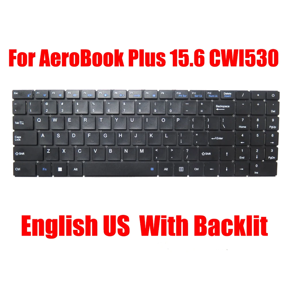 

Сменная Клавиатура для ноутбука Chuwi для AeroBook Plus 15,6 CWI530, английская, черная, с подсветкой, Новинка