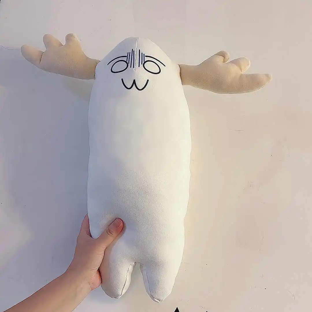 Anime My Deer Friend Nokotan Plushie Shikanoko Nokonoko Koshitantan Cosplay Throw Pillow White Cartoon Plush Prop Cute Xmas Gift
