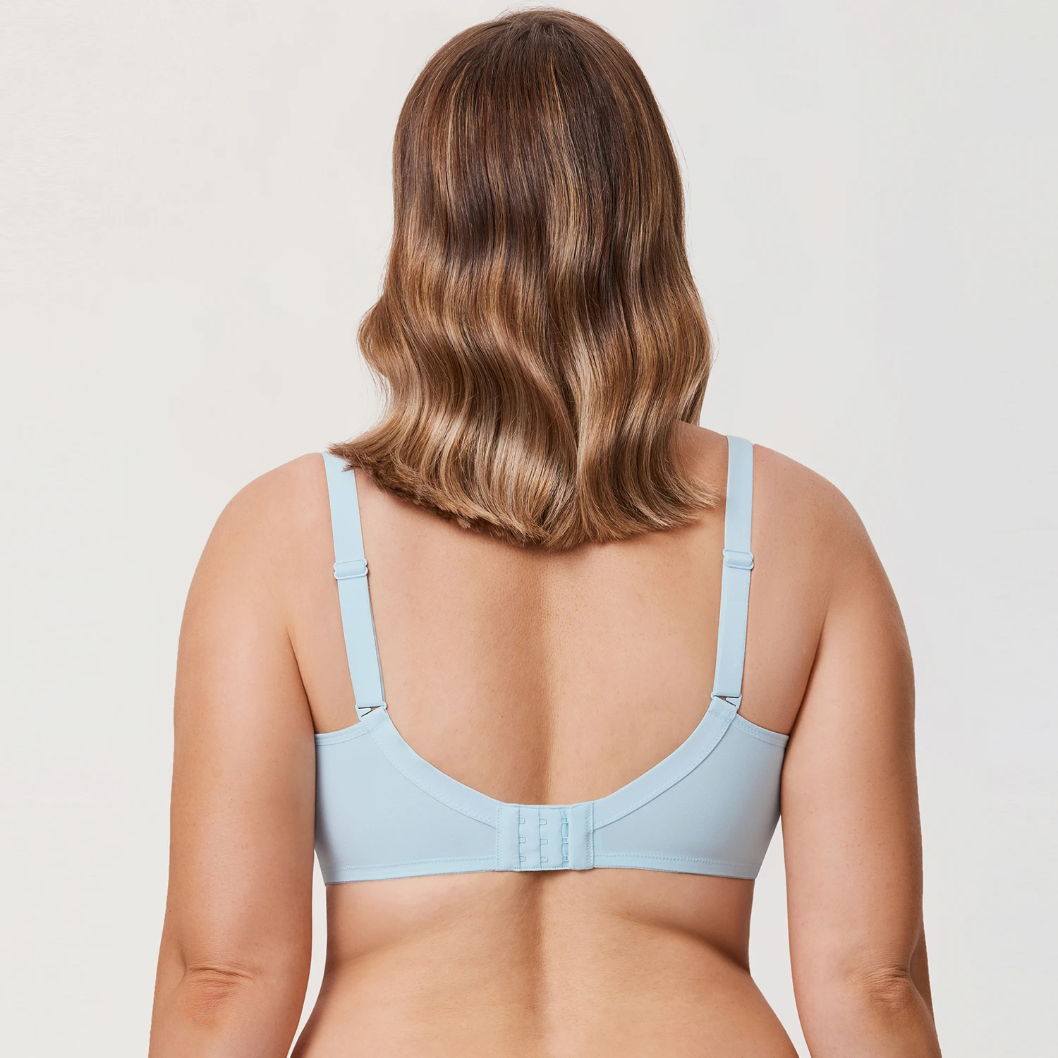 DELIMIRA Women's Minimizer Bras Full Coverage Sheer Plus Size Underwire Unlined Bra
