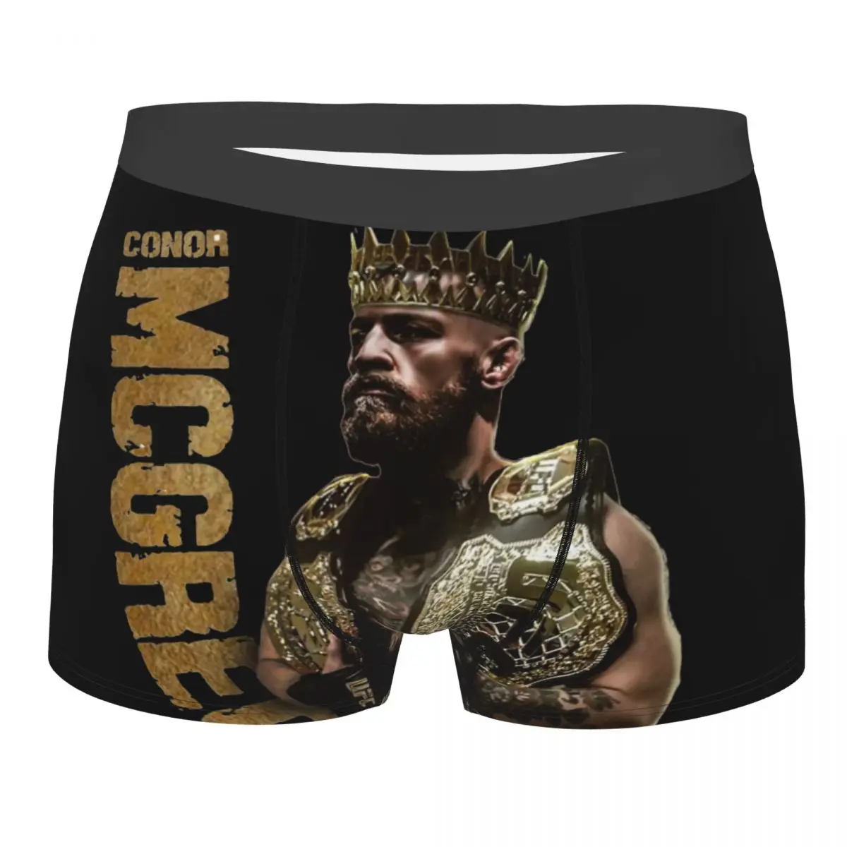 

Men The King Of Conor McGregor MMA Notorious Male Vintage Underwear Sexy Boxer Briefs Shorts Panties Homme Polyester Underpants