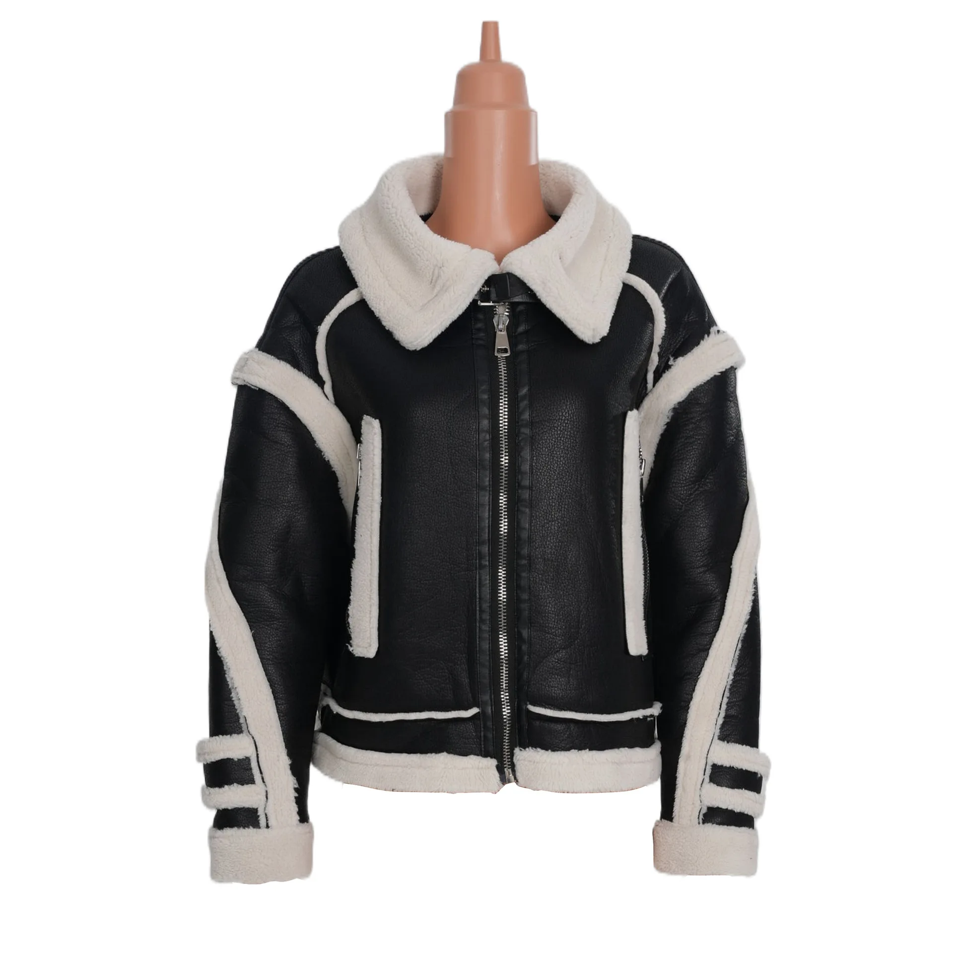 

SuperAen 2023 Autumn and Winter New Thick Fur Lamb Coat Cotton-padded Jacket Cotton-padded Jacket for Women