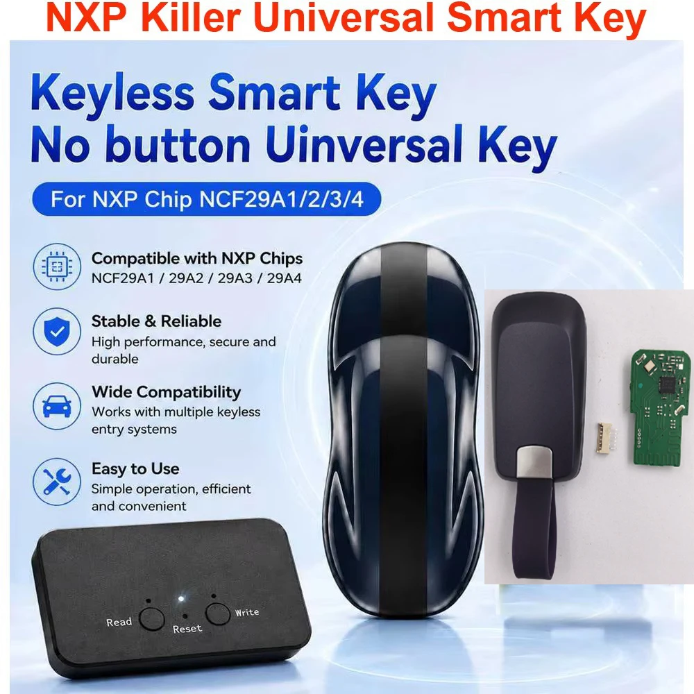 Chiave Universale Intelligente NXP Killer per Auto, Supporta Veicoli con Sensore Chiave e Permette al Proprietario di Abbinare la Chiave in Modo Autonomo