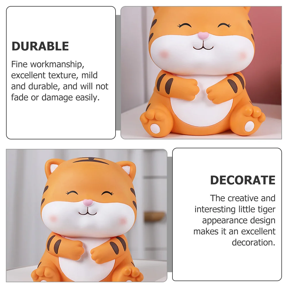 Year of The Tiger Piggy Bank Creative Coin Container Kids Fashion Saving Jar Girls Desk Money Pot 2