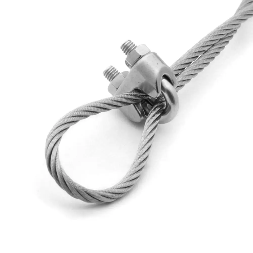 U Type Steel Wire Rope Clamp Fixing Clip M2/3/4/5/6/8/10/12/14mm Cable  Sleeve Clip 304 Stainless Steel Hardware Accessories - AliExpress, image size:1000x1000