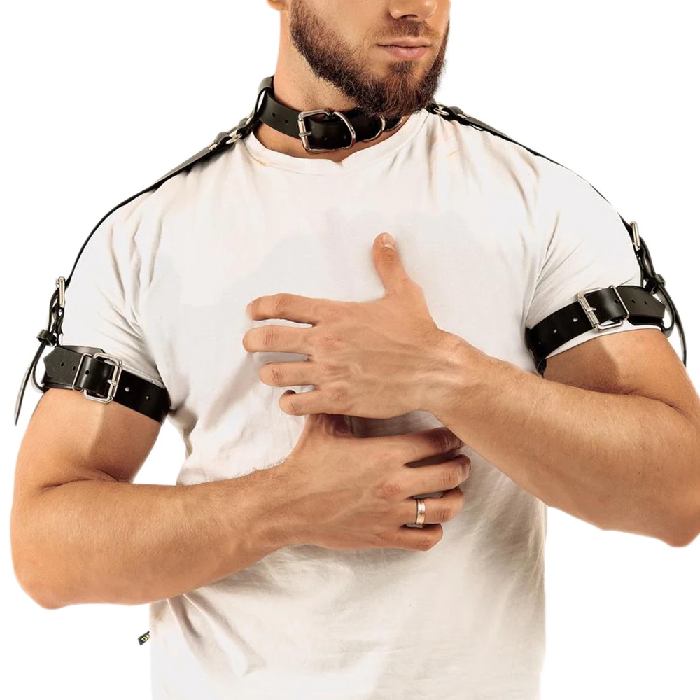 Mens Leather Harness Harness Chest Strap Faux Leather Adjustable Buckle Straps Hot Sexy Gay Body Chest Rave