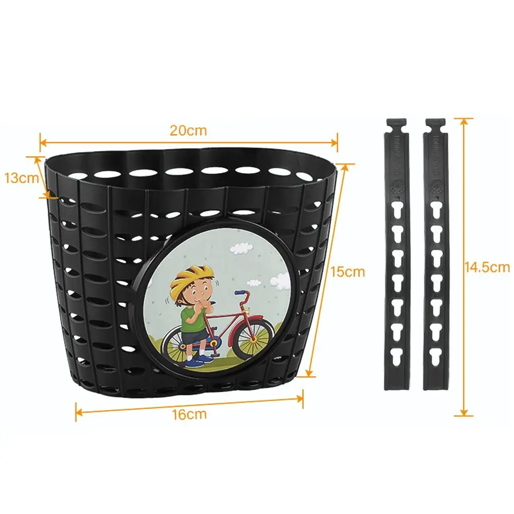 Bicycle Basket Children Front Storage Scooter Handlebar Carrier Holders Bags Cartoon Cycling Scooter Sticker