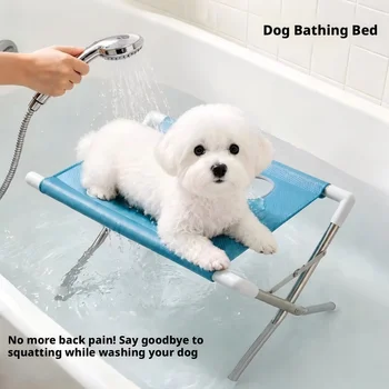 Supporto per Amaca per Toelettatura Animali Domestici Pieghevole, Supporto per Bagno Gatti e Cani, Rete ad Asciugatura Rapida per Taglio Unghie, per Animali Domestici di Piccola e Media Taglia
