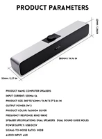 Computer Speakers with 3.5 mm Aux, Small PC Speakers Powered by USB, Wired USB Desktop Speaker, USB Soundbar for Monitor - Image 5