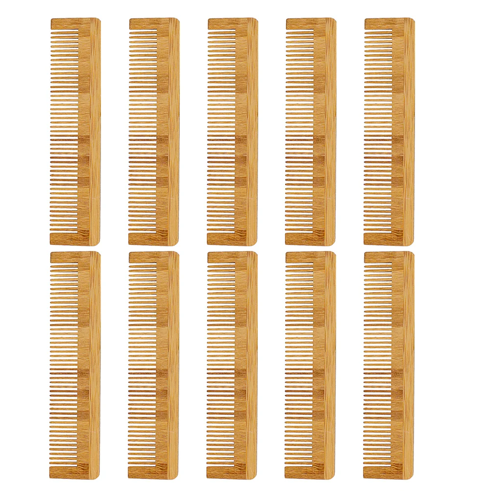 

10 Pcs Portable Bamboo Comb Hairdressing Tool Detangling Combs for Women Salon Hairstyling Girl