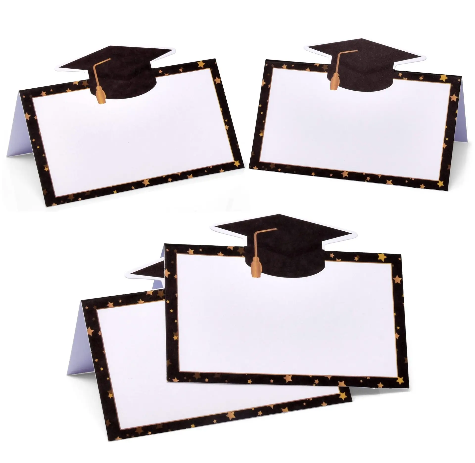 50-10PCS Bachelor Cap Printed Seating Number Table Card Seat Name Place Card 2025 Congratulations Graduation Party Greeting Card