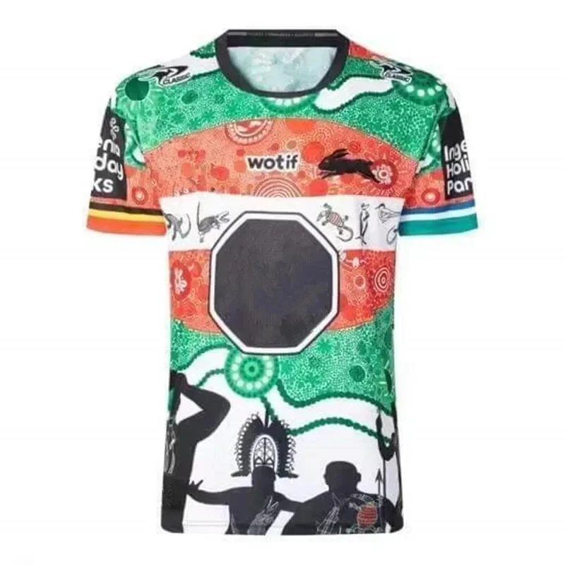 South Rabbitohs 토착 럭비 저지-남성용 사이즈: S-5XL, 주문 제작 이름 번호 인쇄, 2024