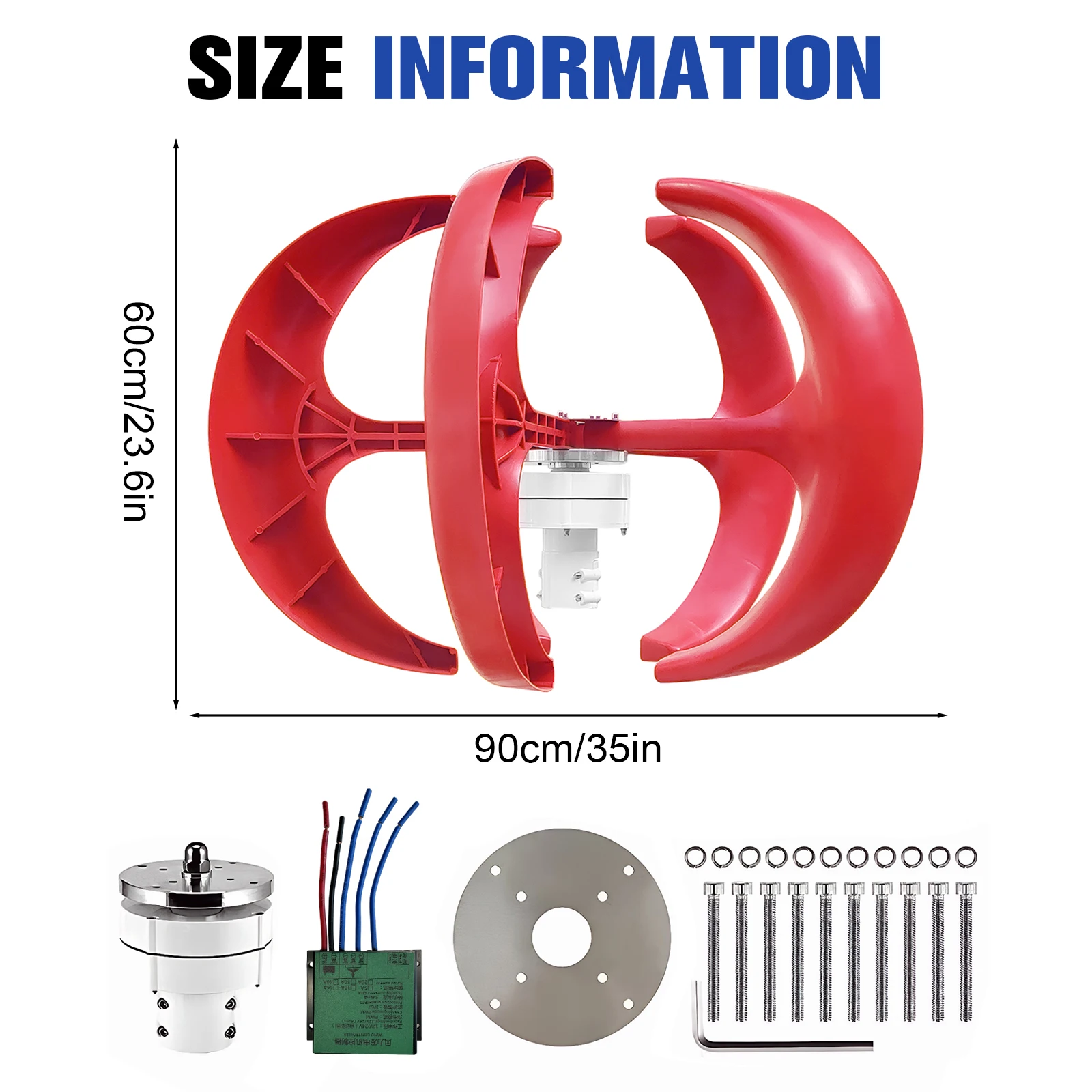 12V Renewable Energy Generator with Controller Wind Turbines Hybrid Wind Solar Motors Rust Proof for Fishing Boat Terrace Cabin