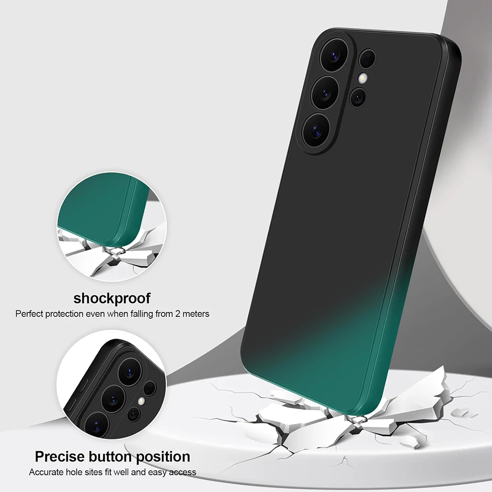 Luxury Candy Color Square Silicone Soft Case - Premium Plain Cover Shell