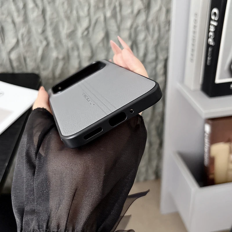 Premium PU Leather Case with Soft TPU Edge - Ultra Thin Cover