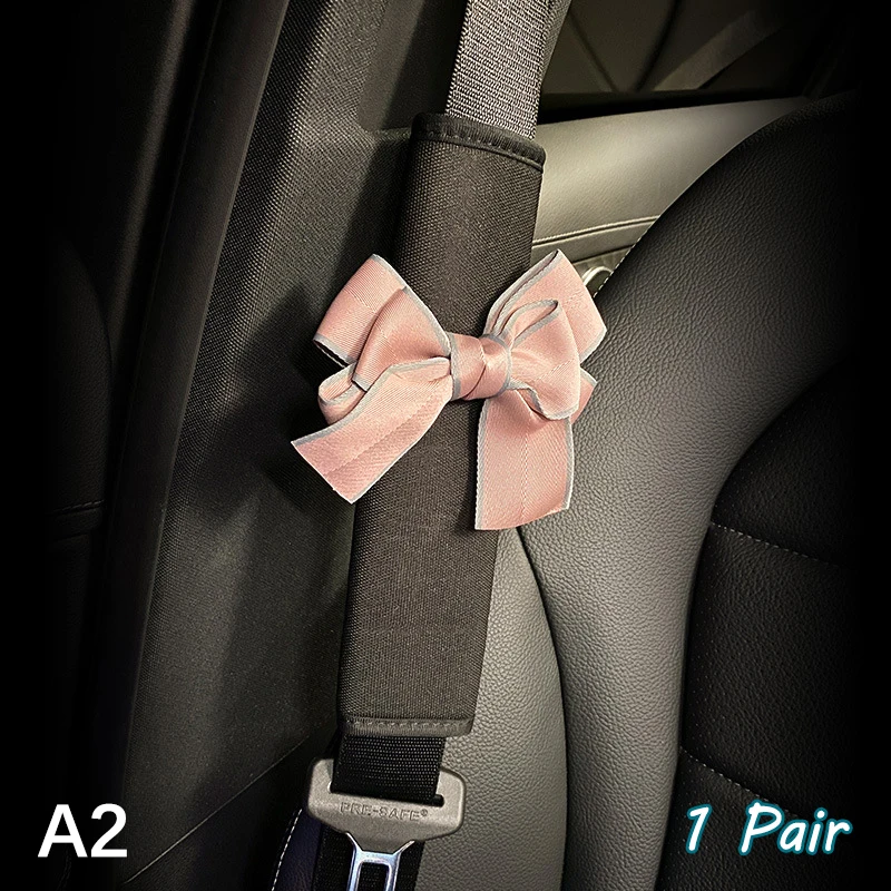 Universal Auto Sicherheit Sitz Gürtel Abdeckung Atmungsaktiv Bowknot  Schulter Pad Sicherheitsgurte Schutzhülle Für Auto Styling Zubehör -  AliExpress