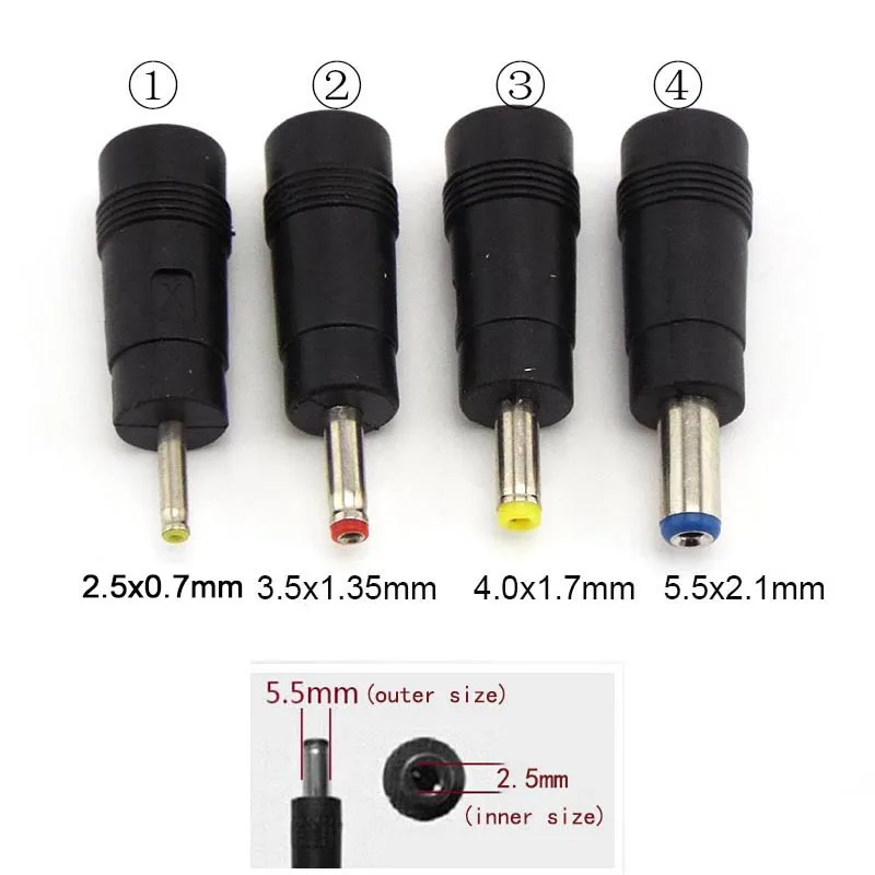 Universal Multi-Voltage Power Adapter Charger with Interchangeable DC Connectors